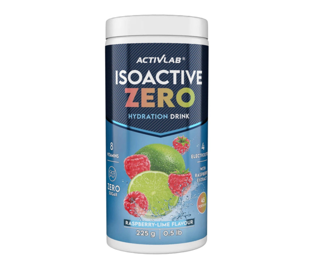 Activlab Isoactive Zero Smak malina - limonka (słój 225 g) - 1580637 - zdjęcie